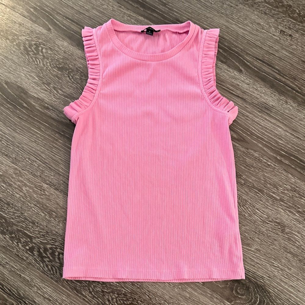 J. Crew Ribbed Ruffle Tank
